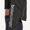 Jachetă scurtă techwear pentru femei, de culoare neagră