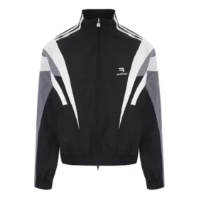 Jachetă sportivă de trening „Negru Gri Alb” 681438TKO481269