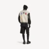 Jachetă universitară pentru bărbați Balenciaga | Colaborare NBA, culoare ivoriu