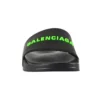 Șlapi din cauciuc „Negru-Verde Fluorescent” 565826W1S811030
