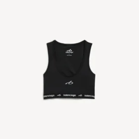 Maiou fără mâneci pentru femei, stil techwear, negru
