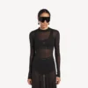 Maiou fără mâneci pentru femei, stil techwear, negru