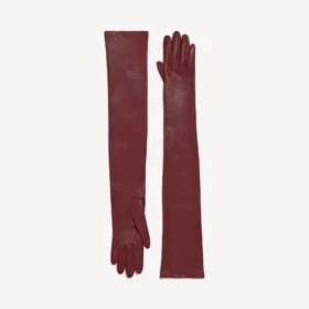 Mănuși lungi pentru femei, de culoare burgund