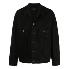 Închiriere de îmbrăcăminte Jachetă din denim cu croială dreaptă „Black” 675206TEW051105