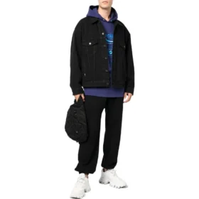Închiriere de îmbrăcăminte Jachetă din denim cu croială dreaptă „Black” 675206TEW051105