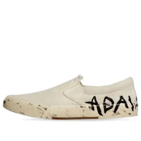 Încălțăminte slip-on Paris cu talpă joasă „Washed White Cotton” 710295W3RR59010