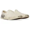 Încălțăminte slip-on Paris cu talpă joasă „Washed White Cotton” 710295W3RR59010