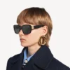 Ochelari de soare Cosmo Square AF pentru femei, negri