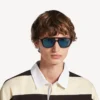 Ochelari de soare de zi pentru bărbați, model Pilot, în nuanța havana caramel închis