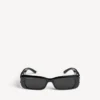 Ochelari de soare dreptunghiulari pentru femei, model Dynasty, negri