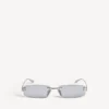 Ochelari de soare pentru femei Gossip Rectangle M, argintii