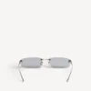 Ochelari de soare pentru femei Gossip Rectangle M, argintii