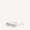 Ochelari de soare pentru femei Gossip Rectangle M, argintii