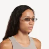 Ochelari de soare pentru femei Gossip Rectangle M, argintii