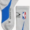 Șosete pentru bărbați Balenciaga | colaborare cu NBA, în alb murdar