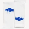 Șosete pentru bărbați „Wet Brush” în alb/albastru