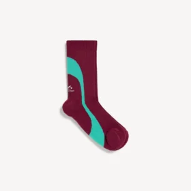 Șosete tehnice pentru bărbați în nuanțele de burgund/aqua