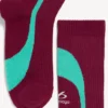 Șosete tehnice pentru bărbați în nuanțele de burgund/aqua