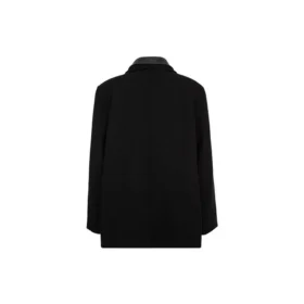 Palton cu guler dublu din amestec de lână „Negru” 626314TIU071000