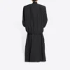 Palton cu model în carouri Buffalo, cu margini nefinisate, oversized „Black White” 704487TMU181070