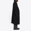 Palton cu model în carouri Buffalo, cu margini nefinisate, oversized „Black White” 704487TMU181070