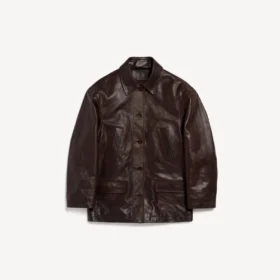 Palton oversized pentru femei, de culoare cafea