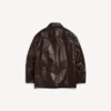 Palton oversized pentru femei, de culoare cafea