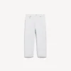 Pantaloni capri Jackie pentru femei, în culoarea albă