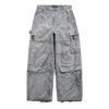 Pantaloni cargo Bal cu imprimeu diagonal pe toată suprafața „Albastru deschis” 767971TDW144979