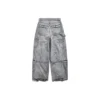 Pantaloni cargo Bal cu imprimeu diagonal pe toată suprafața „Albastru deschis” 767971TDW144979