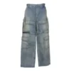 Pantaloni cargo din denim cu fermoar 2Way din colecția 24SS „Blue” 773759TPW534868