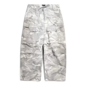Pantaloni cargo largi „Gri deschis” 791053TQLA71400
