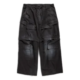 Pantaloni cargo largi „Negru” 790982TKP271000