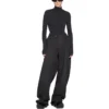 Pantaloni cargo minimalisti „Negru” 746509TKP271000