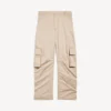 Pantaloni cargo relaxați pentru femei, de culoare bej
