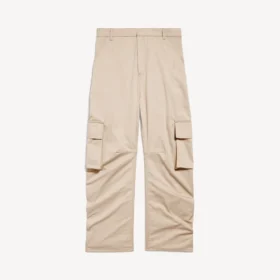 Pantaloni cargo relaxați pentru femei, de culoare bej