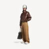 Pantaloni chino pentru bărbați, mărime mare, în nuanța camel