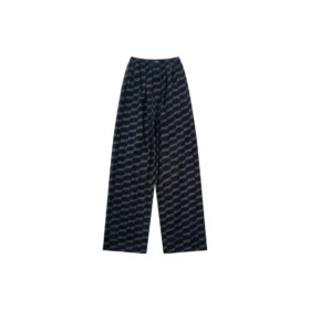 Pantaloni de pijama BB Monogram „Negru-gri” 658883TML361269