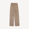 Pantaloni de pijama pentru femei cu monogramă, în nuanțe de bej/negru