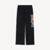 Pantaloni de trening baggy pentru bărbați, cu autocolante pentru mașină, de culoare neagră