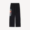 Pantaloni de trening baggy pentru bărbați, cu autocolante pentru mașină, de culoare neagră