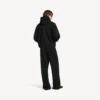 Pantaloni de trening baggy pentru bărbați, cu imprimeu spray dezordonat, de culoare neagră