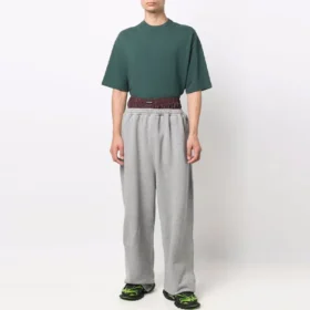 Pantaloni de trening cu două benzi la talie „Red Grey” 662627TKM366100