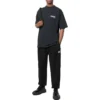 Pantaloni de trening cu genunchi întinși și logo Paris „Black White” 675244TLVL81070