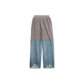 Pantaloni de trening cu patch-uri „Grey Indigo” 745264TNW014012