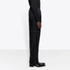 Pantaloni de trening din nailon cu fermoar „Black” 621435TIO541000