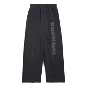 Pantaloni de trening largi cu imprimeu stencil „Black Grey” 771081TQVA41750