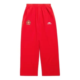 Pantaloni de trening largi de fotbal „Red White” 777708TPVW36643