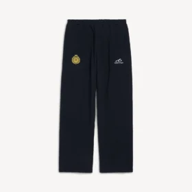 Pantaloni de trening largi pentru bărbați, de culoare neagră