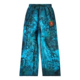 Pantaloni de trening largi Skater Graffiti „Blue Sky” 740028TOVA84900